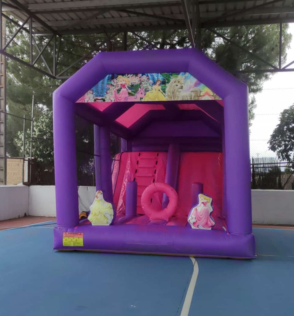 Castillo hinchable Combo Princesas y Unicornios