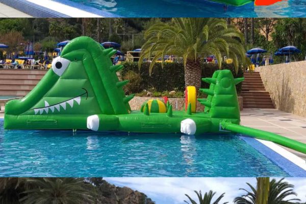 pasarela-cocodrilo Hinchable piscina cocodrilo